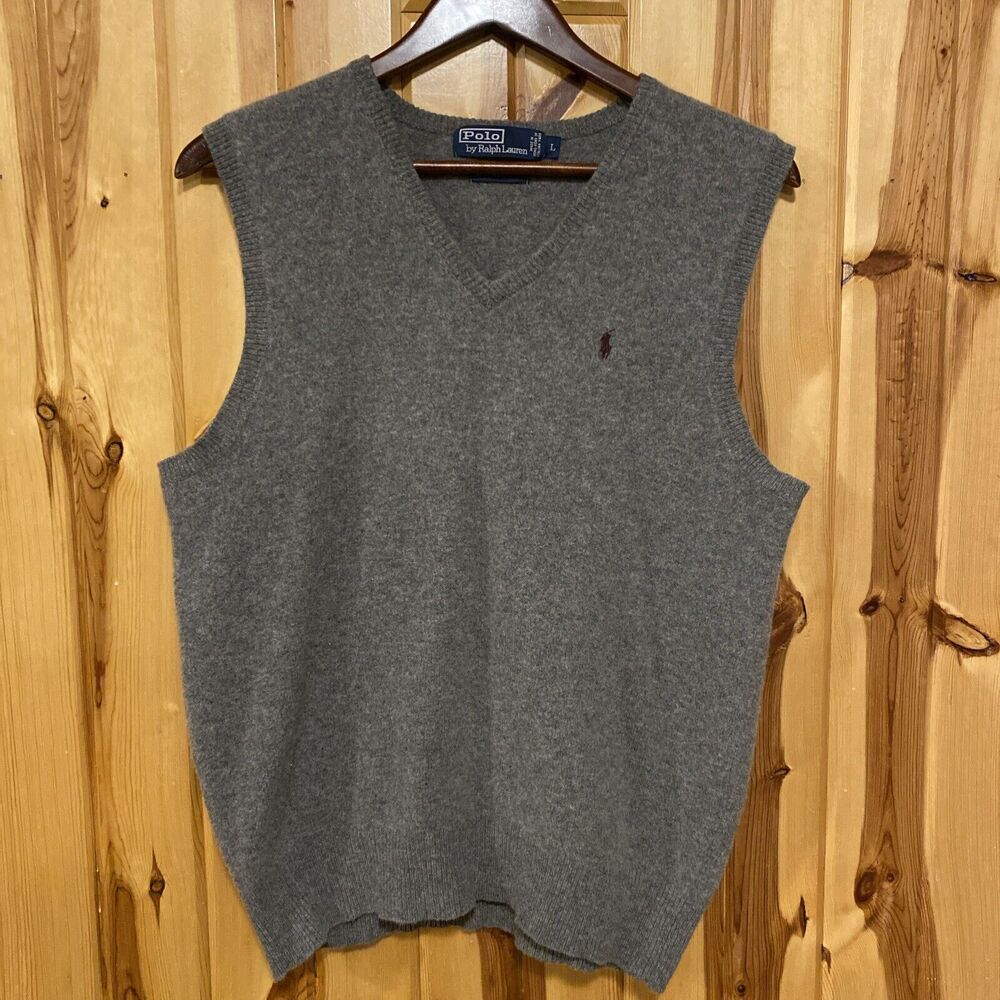 Polo by Ralph Lauren Gray Crewneck Sweater Vest